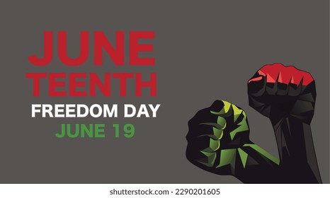 Juneteenth Freedom Day Abstract Vector Illustration,Background Design, Banner, Poster, Greeting Card.