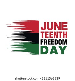 Juneteenth Freedom Day Abstract Vector Illustration