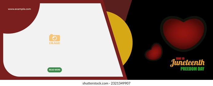 Juneteenth Freedom Day abstract vector illustration. Geometric banner shape. Vector background for ads, social media, card, poster. june 19