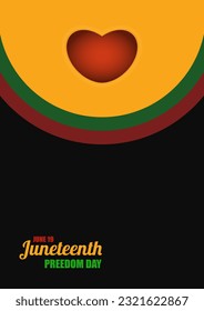 Juneteenth Freedom Day abstract vector illustration. Geometric poster shape. Vector background for ads, social media, card, banner. june 19