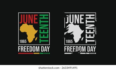 Juneteenth Freedom Day Abstract Vector Illustration With africa map for t shirt design