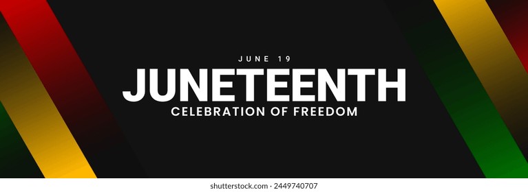 Juneteenth Freedom Day. African American Independence Day. Emancipation celebration concept banner. Vector illustration