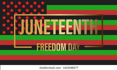 Juneteenth Freedom Day. African-American Independence Day, June 19. Juneteenth Celebrate Black Freedom. T-Shirt, banner, greeting card design.