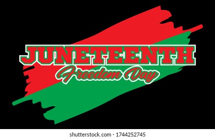 Juneteenth Freedom Day. African-American Independence Day, June 19. Juneteenth Celebrate Black Freedom. T-Shirt, banner, greeting card design. Vector ilustration. EPS 10