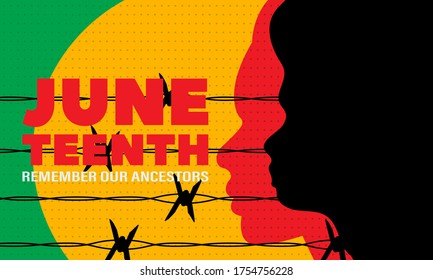 Juneteenth Freedom Day. African-American Independence Day, June 19. Juneteenth Celebrate Black Freedom. T-Shirt, banner, greeting card design. Vector ilustration. EPS 10