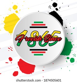 Juneteenth Freedom Day. African-American Independence Day, June 19. Juneteenth Celebrate Black Freedom. T-Shirt, banner, greeting card design. Vector ilustration. EPS 10