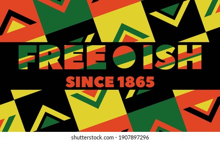 Juneteenth Freedom Day. African-American Independence Day, June 19. Juneteenth Celebrate Black Freedom. T-Shirt, banner, greeting card design. Vector ilustration. EPS 10