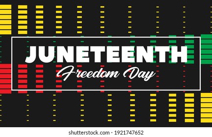 Juneteenth Freedom Day. African-American Independence Day, June 19. Juneteenth Celebrate Black Freedom. T-Shirt, banner, greeting card design. Vector ilustration. EPS 10