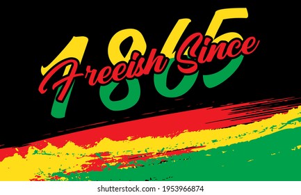 Juneteenth Freedom Day. African-American Independence Day, June 19. Juneteenth Celebrate Black Freedom. T-Shirt, banner, greeting card design. Vector ilustration. EPS 10