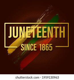 Juneteenth Freedom Day. African-American Independence Day, June 19. Juneteenth Celebrate Black Freedom. T-Shirt, banner, greeting card design. Vector ilustration. EPS 10
