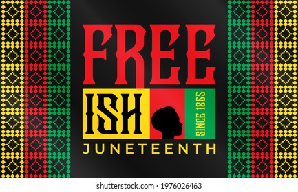 Juneteenth Freedom Day. African-American Independence Day, June 19. Juneteenth Celebrate Black Freedom. T-Shirt, banner, greeting card design. Vector ilustration. EPS 10