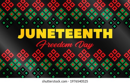 Juneteenth Freedom Day. African-American Independence Day, June 19. Juneteenth Celebrate Black Freedom. T-Shirt, banner, greeting card design. Vector ilustration. EPS 10