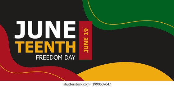 Juneteenth Freedom Day. African-American Independence Day. Vector abstract banner