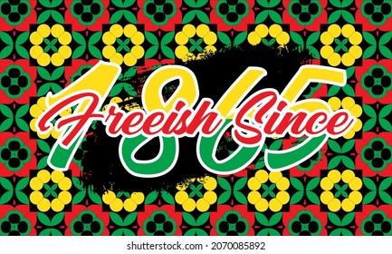 Juneteenth Freedom Day. African-American Independence Day, June 19. Juneteenth Celebrate Black Freedom. T-Shirt, banner, greeting card design. Vector ilustration. EPS 10