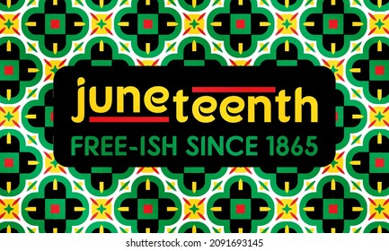 Juneteenth Freedom Day. African-American Independence Day, June 19. Juneteenth Celebrate Black Freedom. T-Shirt, banner, greeting card design. Vector ilustration. EPS 10