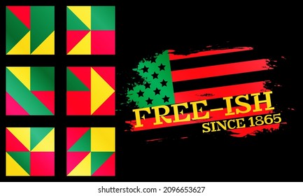 Juneteenth Freedom Day. African-American Independence Day, June 19. Juneteenth Celebrate Black Freedom. T-Shirt, banner, greeting card design. Vector ilustration. EPS 10