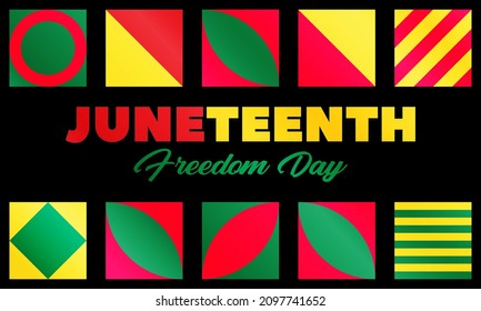 Juneteenth Freedom Day. African-American Independence Day, June 19. Juneteenth Celebrate Black Freedom. T-Shirt, banner, greeting card design. Vector ilustration. EPS 10