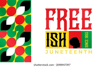 Juneteenth Freedom Day. African-American Independence Day, June 19. Juneteenth Celebrate Black Freedom. T-Shirt, banner, greeting card design. Vector ilustration. EPS 10