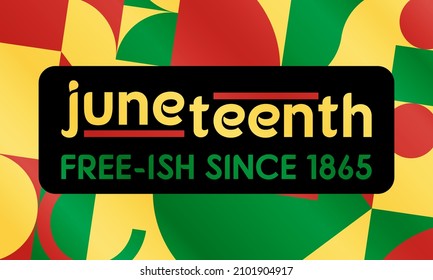 Juneteenth Freedom Day. African-American Independence Day, June 19. Juneteenth Celebrate Black Freedom. T-Shirt, banner, greeting card design. Vector ilustration. EPS 10