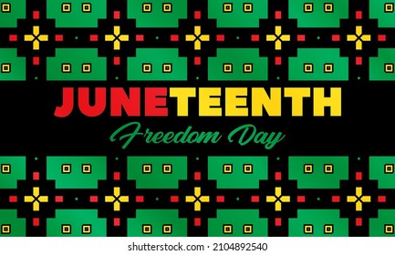 Juneteenth Freedom Day. African-American Independence Day, June 19. Juneteenth Celebrate Black Freedom. T-Shirt, banner, greeting card design. Vector ilustration. EPS 10