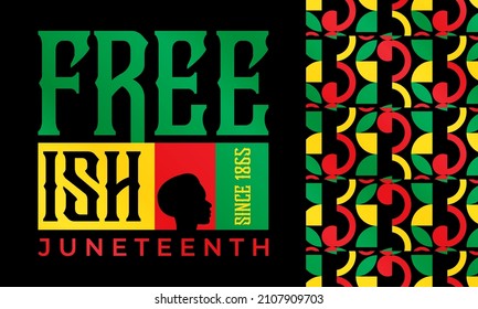 Juneteenth Freedom Day. African-American Independence Day, June 19. Juneteenth Celebrate Black Freedom. T-Shirt, banner, greeting card design. Vector ilustration. EPS 10