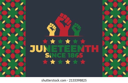 Juneteenth Freedom Day. African-American Independence Day, June 19. Juneteenth Celebrate Black Freedom. T-Shirt, banner, greeting card design. Vector ilustration. EPS 10
