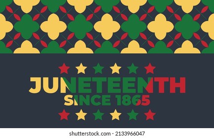 Juneteenth Freedom Day. African-American Independence Day, June 19. Juneteenth Celebrate Black Freedom. T-Shirt, banner, greeting card design. Vector ilustration. EPS 10