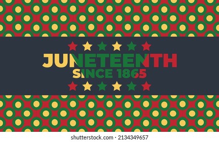 Juneteenth Freedom Day. African-American Independence Day, June 19. Juneteenth Celebrate Black Freedom. T-Shirt, banner, greeting card design. Vector ilustration. EPS 10