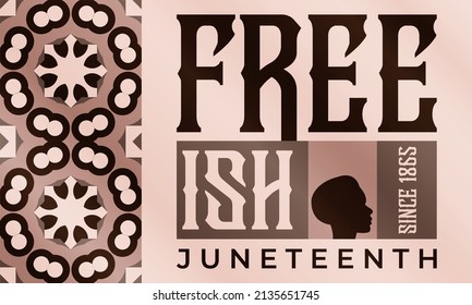 Juneteenth Freedom Day. African-American Independence Day, June 19. Juneteenth Celebrate Black Freedom. T-Shirt, banner, greeting card design. Vector ilustration. EPS 10