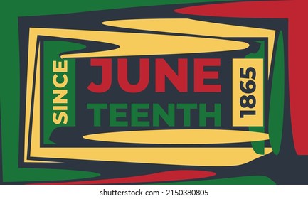 Juneteenth Freedom Day. African-American Independence Day, June 19. Juneteenth Celebrate Black Freedom. T-Shirt, banner, greeting card design. Vector ilustration. EPS 10