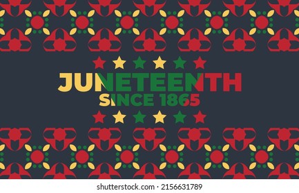Juneteenth Freedom Day. African-American Independence Day, June 19. Juneteenth Celebrate Black Freedom. T-Shirt, banner, greeting card design. Vector ilustration. EPS 10