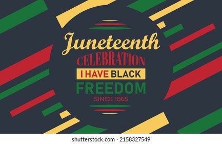 Juneteenth Freedom Day. African-American Independence Day, June 19. Juneteenth Celebrate Black Freedom. T-Shirt, banner, greeting card design. Vector ilustration. EPS 10