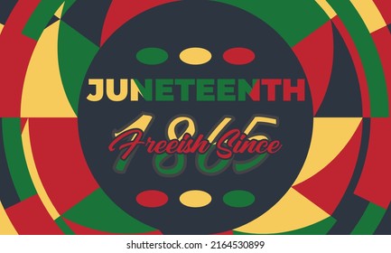 Juneteenth Freedom Day. African-American Independence Day, June 19. Juneteenth Celebrate Black Freedom. T-Shirt, banner, greeting card design. Vector ilustration. EPS 10
