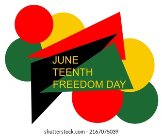 Juneteenth Freedom Day. African-American Independence Day. June 19. Abstract design for postcards, banner and poster. Vetor, Illustration.