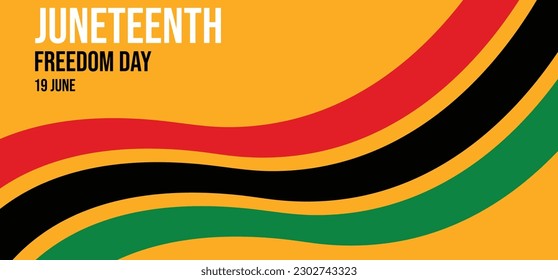 Juneteenth Freedom Day. African-American Independence Day, June 19.banner design template Vector illustration background design.