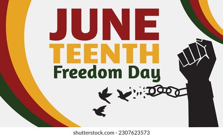 10 de junio Día de la Libertad. Día de la Independencia Afroamericana, 19 de junio, se celebra la libertad de los negros.
10 de junio Día de la Libertad Ilustración. Día de la Libertad o Emancipación. Festividad anual de los Estados Unidos