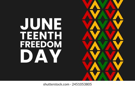 Juneteenth Freedom Day. African-American Independence Day, June 19. Vector illustration