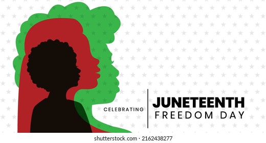 Juneteenth Freedom Day, Annual american holiday, celebrated in June 19. Vector Illustration