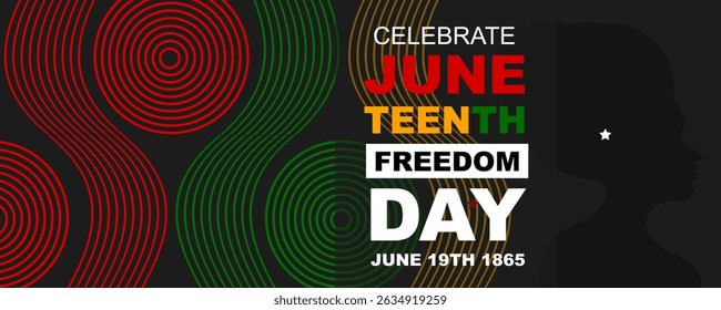 Juneteenth freedom day background. African American independence day banner design