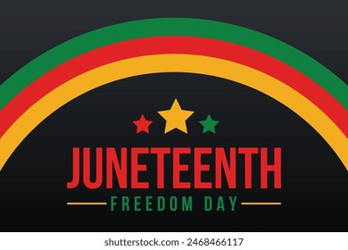 Juneteenth Freedom Day background,  Annual American holiday, celebrated in June 19. African-American history and heritage. 