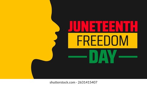 Juneteenth Freedom Day background banner or poster design template. observed every year in June. Holiday concept. Use to any Template, card, poster, placard, template.