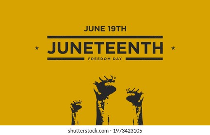 Juneteenth Freedom Day Background Design. Banner, Poster, Greeting Card. Vector Illustration.