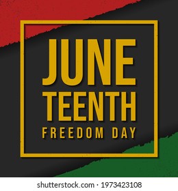 Juneteenth Freedom Day Background Design. Banner, Poster, Greeting Card. Vector Illustration.