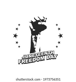 Juneteenth Freedom Day Background Design. Banner, Poster, Greeting Card. Vector Illustration.