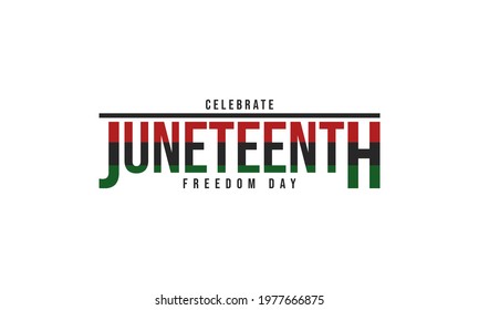 Juneteenth Freedom Day Background Design. Banner, Poster, Greeting Card. Vector Illustration.