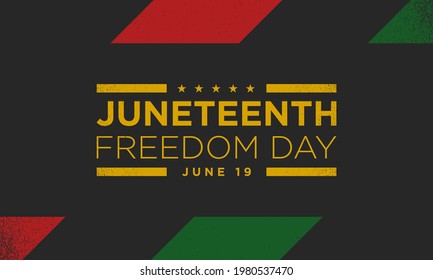 Juneteenth Freedom Day Background Design. Banner, Poster, Greeting Card. Vector Illustration.