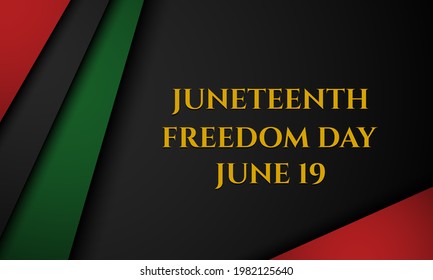 Juneteenth Freedom Day Background Design. Banner, Poster, Greeting Card. Vector Illustration.