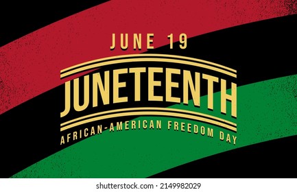 Juneteenth Freedom Day Background Design. Banner, Poster, Greeting Card. Vector Illustration.