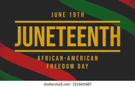 Juneteenth Freedom Day Background Design. Banner, Poster, Greeting Card. Vector Illustration.