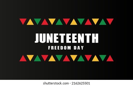 Juneteenth Freedom Day Background Design. Vector Illustration.
